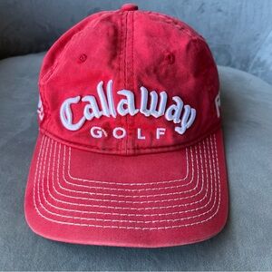 NEW ERA CALLAWAY GOLF BASEBALL HAT ADJUSTABLE CAP RED HX TOUR
